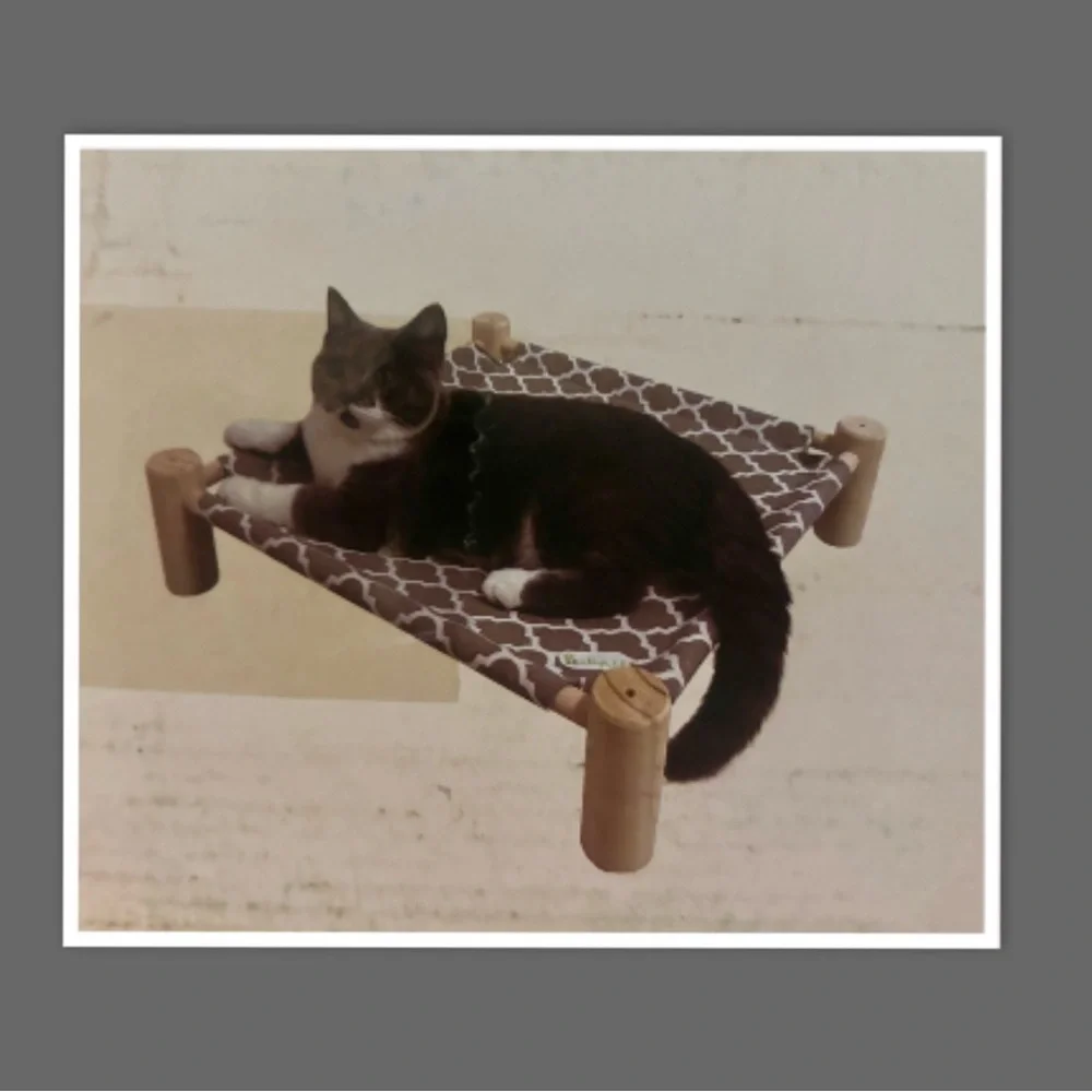 Cat or Dog Hammock Bed, Wooden Cat Hammock